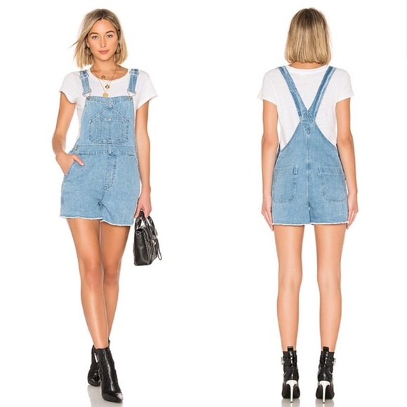 Rag and bone large denim overalls/ romper. - Picture 1 of 8